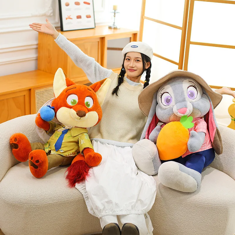 35/45/60Cm Zootopia Judy Nick Pluche Kussen Speelgoed Kawaii Gevulde Pop Cartoon Anime Dier Kussen pluizige Home Decor Kid Geschenken