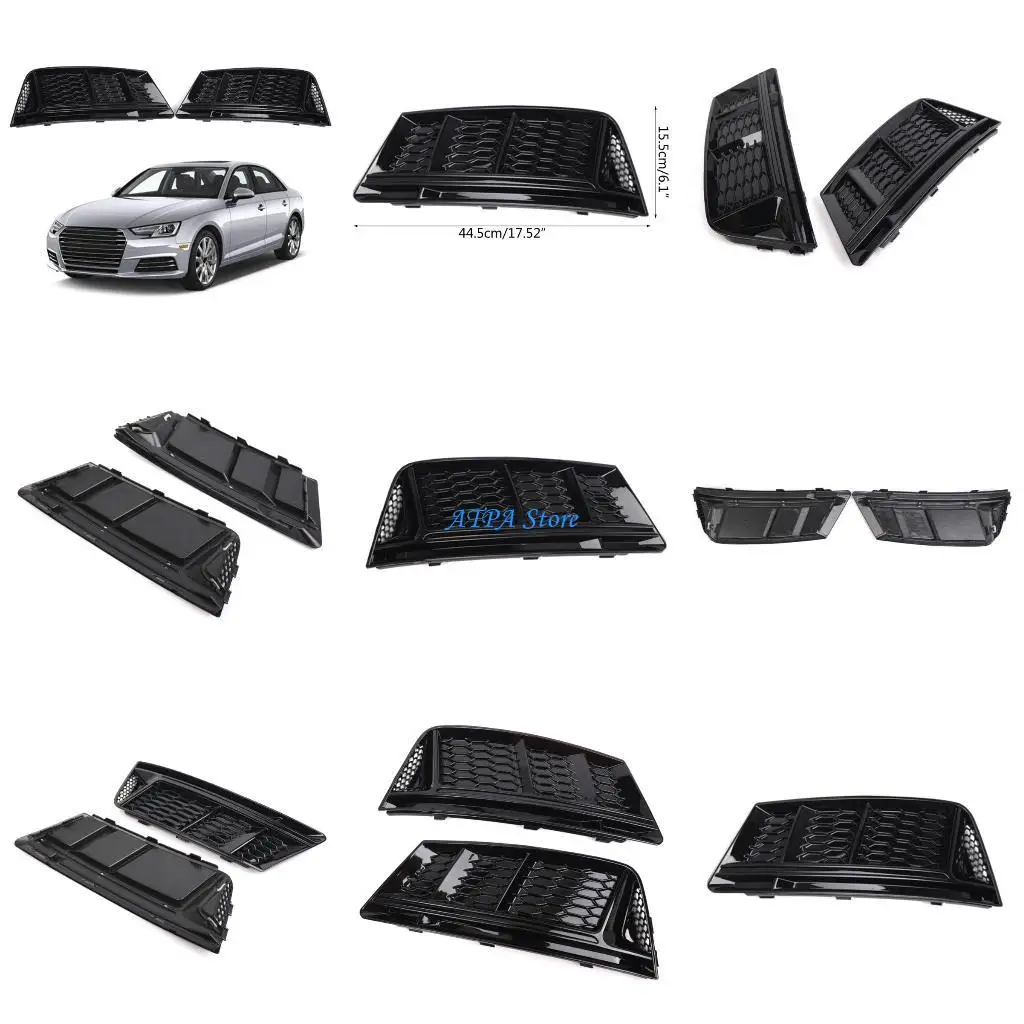 

U13C Auto Car Front Bumper Fog Lamp Air Guide Grille Trim Cover for B9 2016 2017 2018