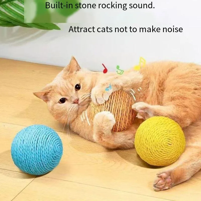

Extra Large Sisal Ball Paper Rope Ball Cat Toy Interactive Self Entertaining Boredom Relief Claw Grinding Bite Resistant Pet