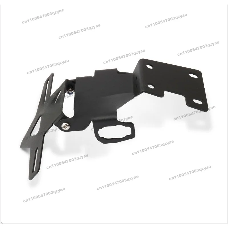 Suitable for Z900 25-26 Modified Short-tail Stainless Steel Rear License Plate Frame, Foldable with Original Car Lights