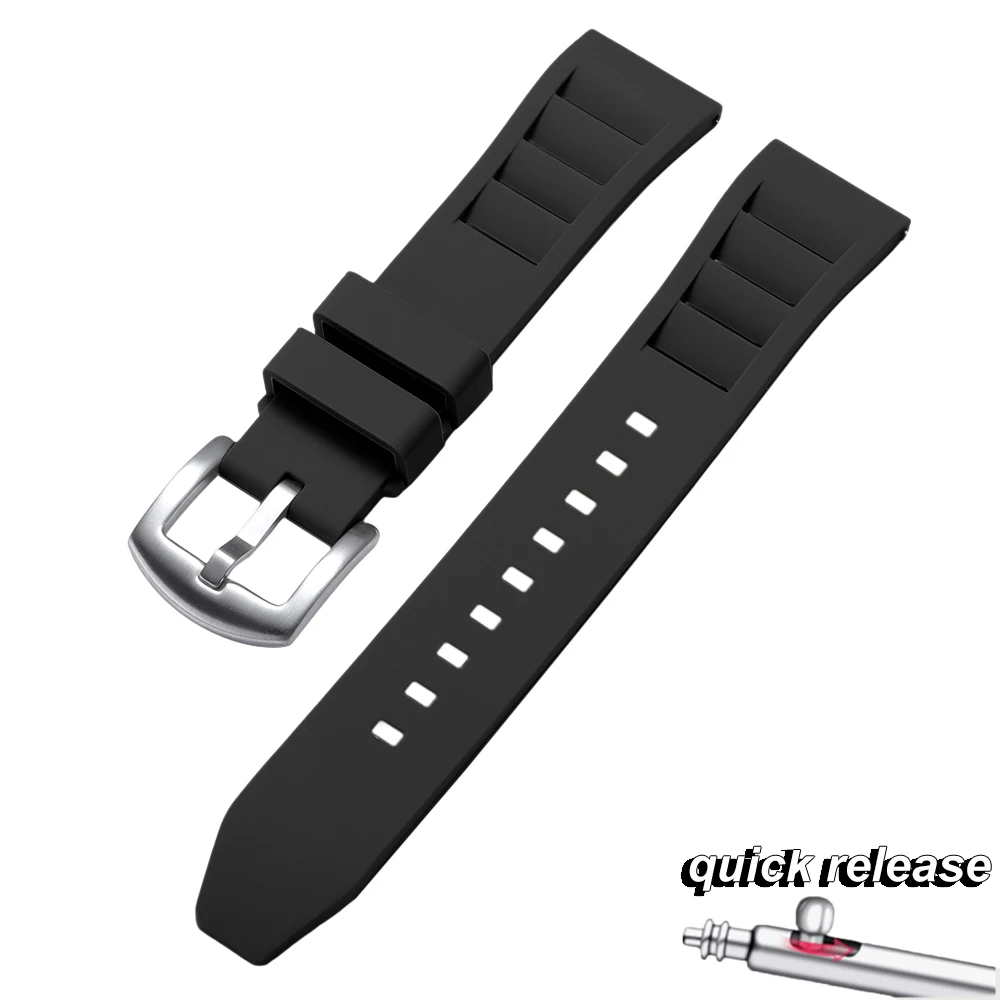 Bracelet de montre en Silicone souple, 20mm 22mm, Sport, étanche, pour montre connectée Richard Mille, accessoires de plongée en caoutchouc