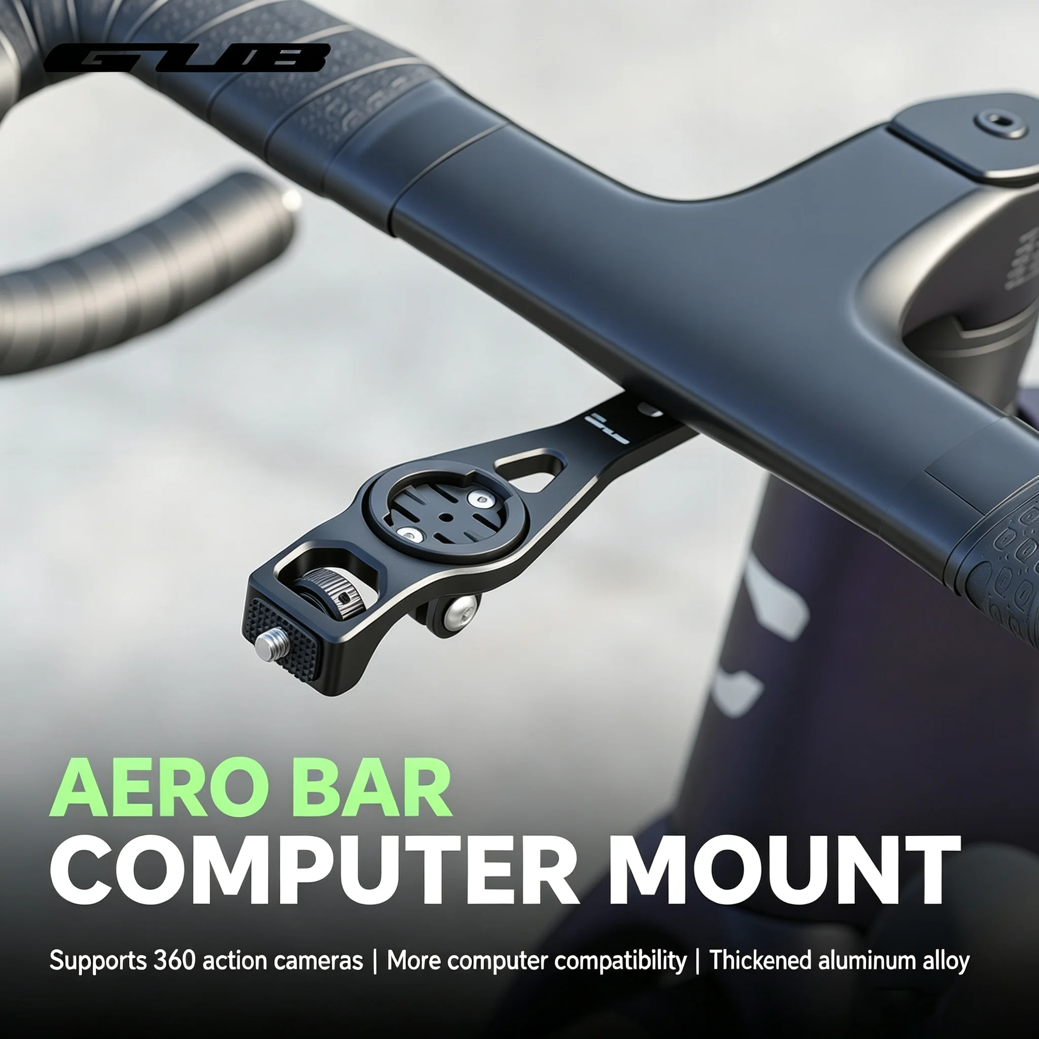 GUB 686 Multi-Functional Bicycle Computer Mount Integrated Handlebar Computer Mount 360° Action Camera Mount