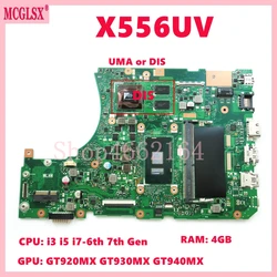X556UV Mainboard For ASUS X556U X556UA X556UAK X556UAM X556UV X556UQ X556UQK K556U K556UQ K556UQK X556UR X556URK Motherboard