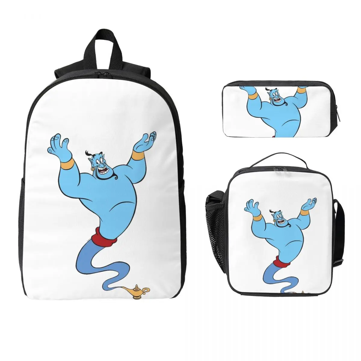 

Aladdin Backpack Student Boys Girls BookBag School Bag Laptop Shoulder Bags 3ps Insulated Lunch Bag Pencil Case