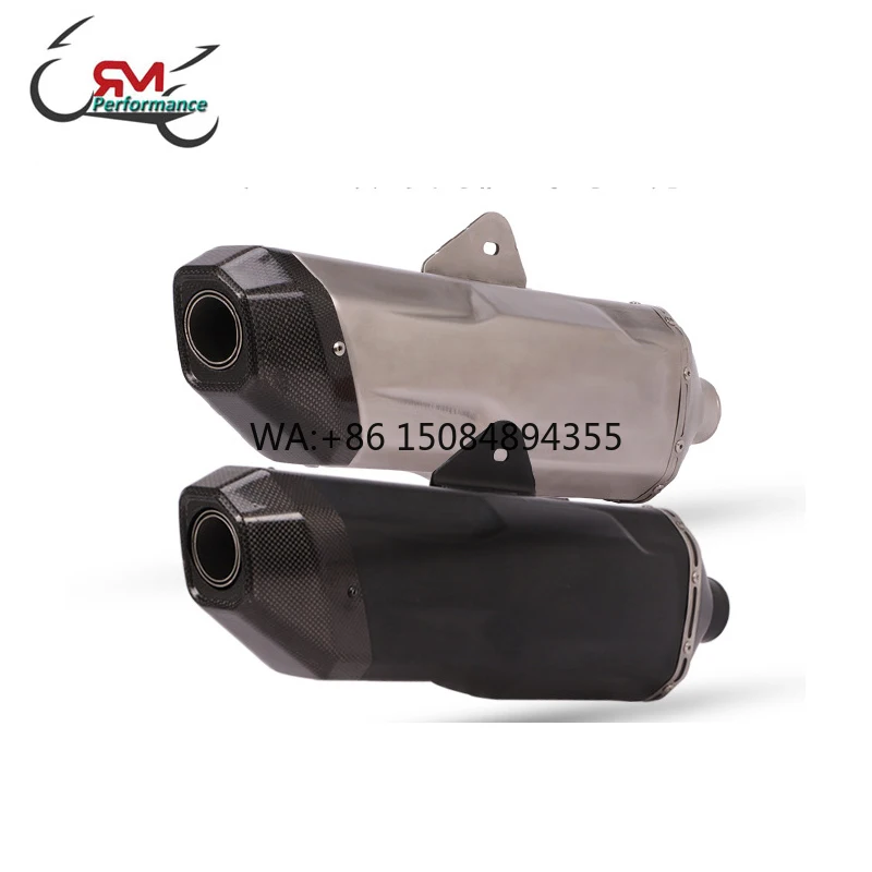 51MM Universal Motorcycle Exhaust for F850GS F750GS R1200GS Modified Exhaust Muffler Carbon Fiber Exhaust