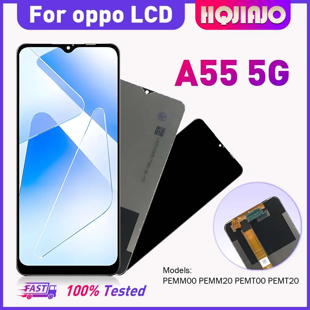 High-Quality 6.5'' LCD Display Touch Screen Digitizer For Oppo A55 5G PEMM00 PEMM20 Smartphone Replacement Part a55 Assembly
