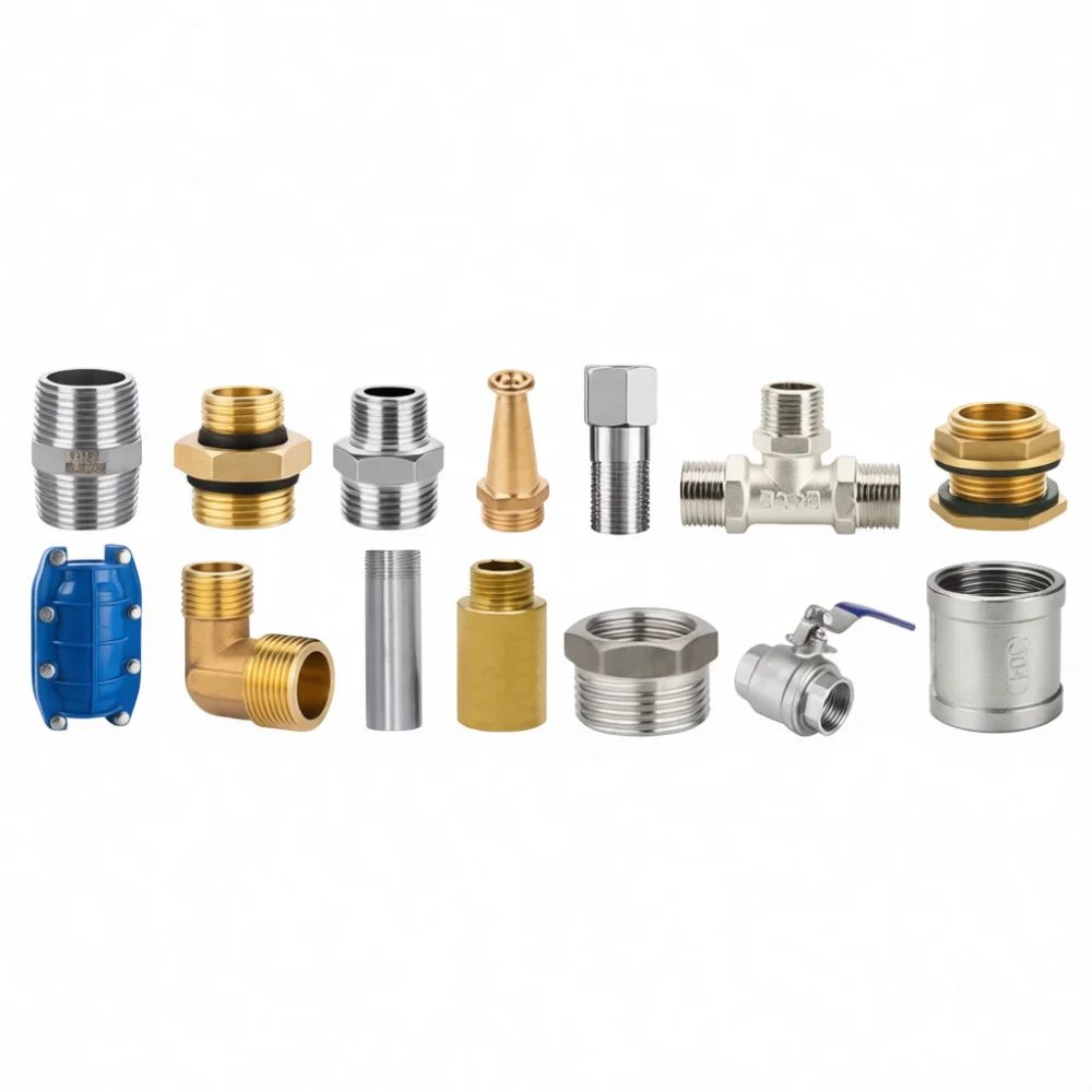 Brass Hex Nut With Flange Threaded Solid Metal Component Water Pipe Fittings Pressure Bearing Industrial Fastener