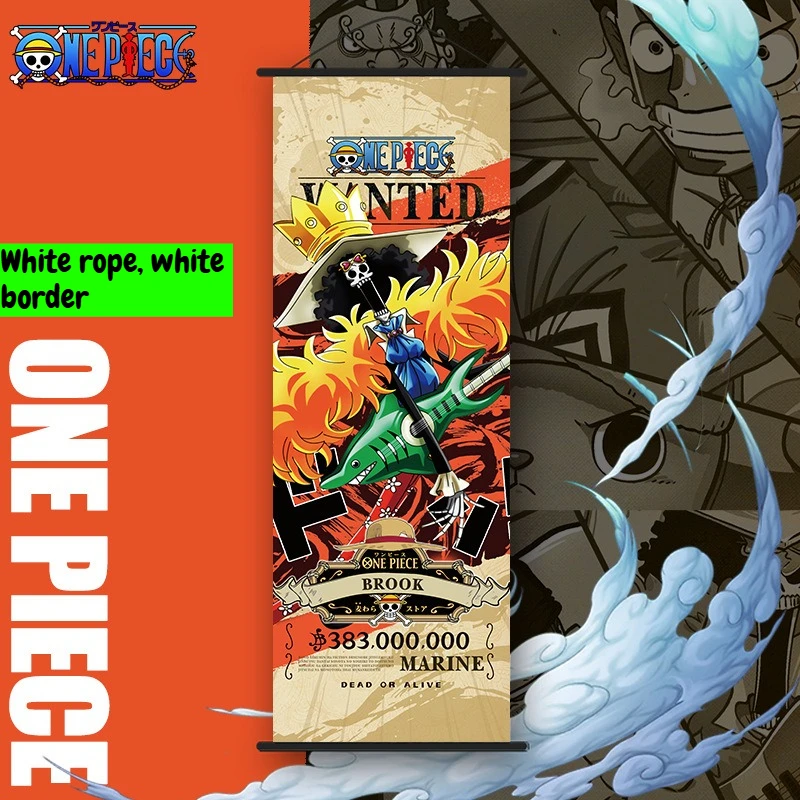 Nieuwe One Piece Lange Wandrol Cartoon Monkey D. Luffy Scroll Poster Anime Merchandise Vakantiecadeau Kamerdecoratie