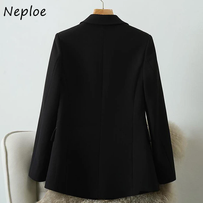 Neploe elegante doppiopetto 2024 primavera nuovi Blazer donna manica lunga colletto dentellato cappotti donna ufficio Lady Blazer giacche