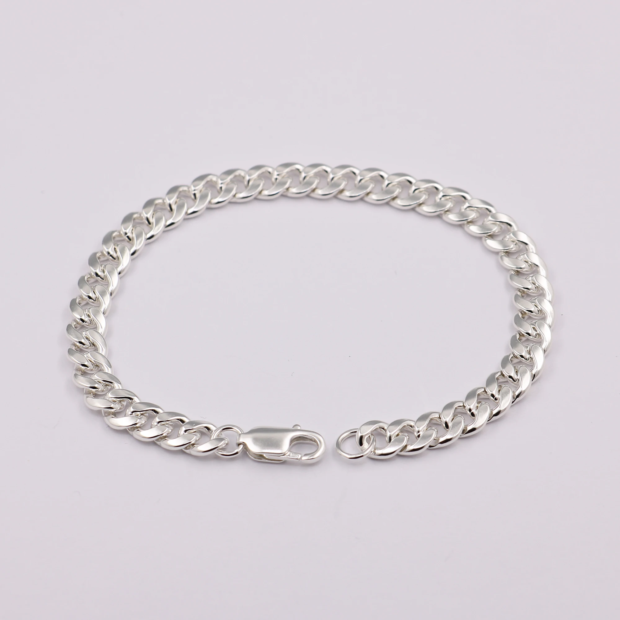 8 MM Sterling Silver Thick Chain Bracelet