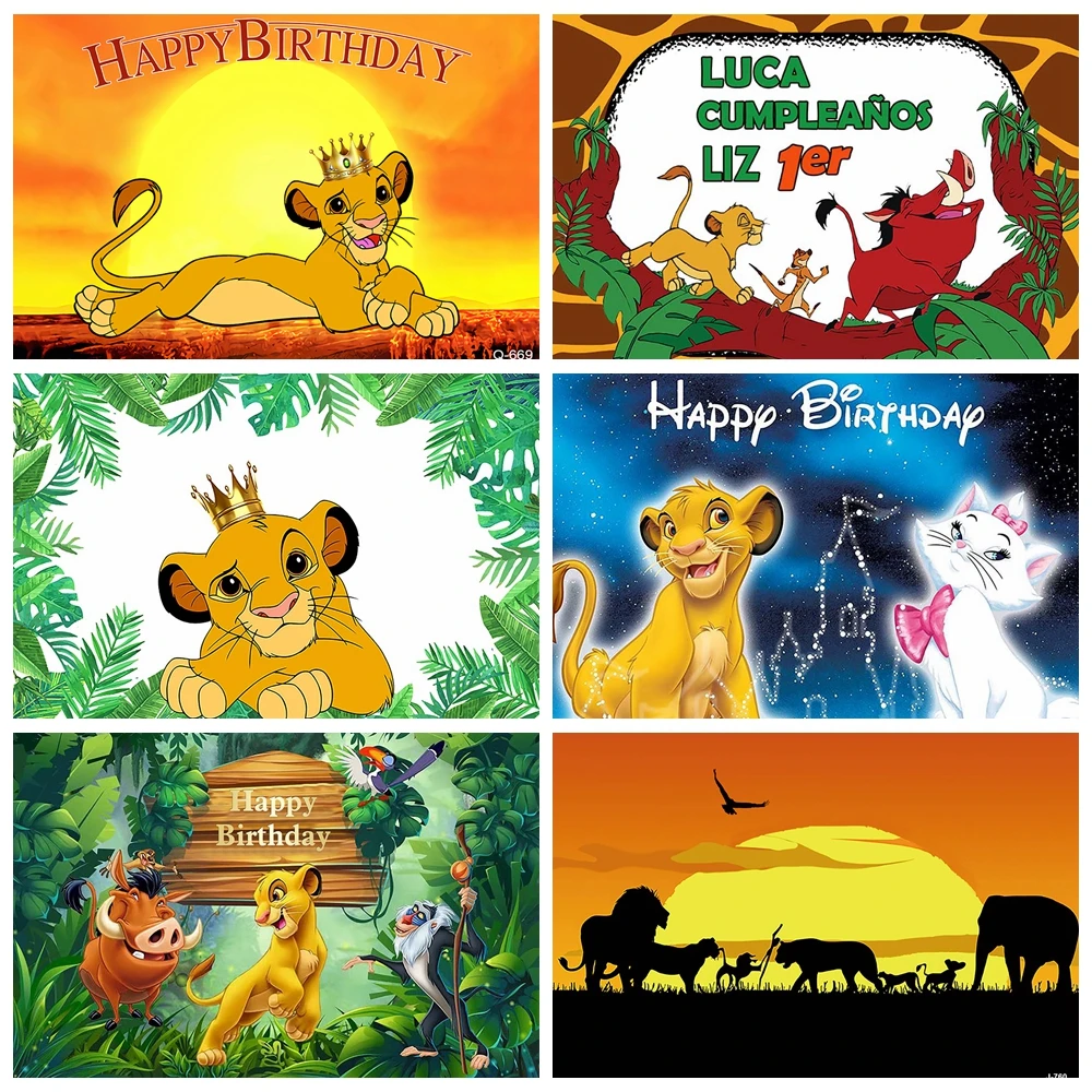 Roi Lion bébé douche toile de fond Photo stand bienvenue petit roi Jungle tropicale fête d'anniversaire photographie nom personnalisé fond