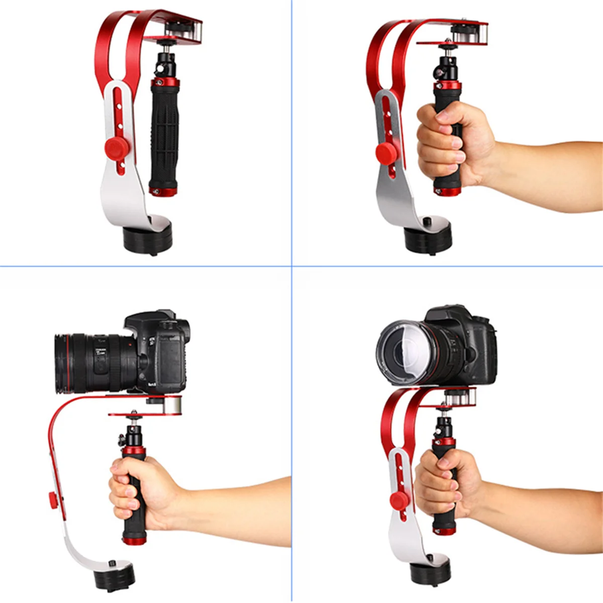 كاميرات Y94A-DSLR كاميرا فيديو محمولة على شكل قوس محمولة باليد ثابتة فيديو مثبت توازن مضاد للاهتزاز