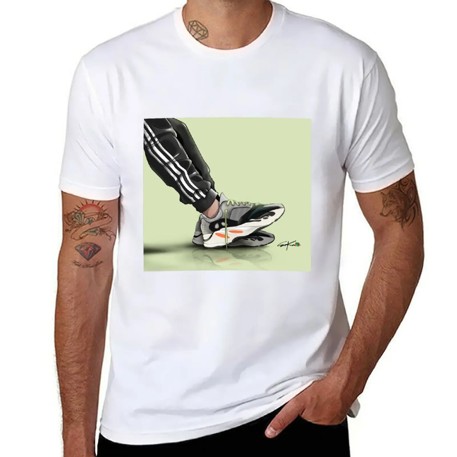 

Футболка Ye Wave Running, мужская футболка, летние футболки для мужчин, облегающие футболки для мужчин, мягкая хлопковая футболка