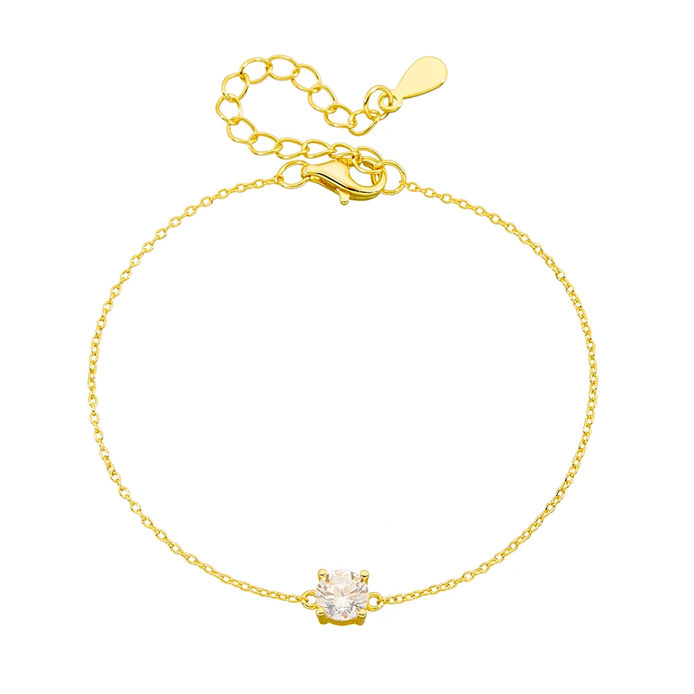 

S925 Sterling Silver Simple Diamond Bracelet Ins Style Minimalist Design Luxury Layering Compatible Hand Jewelry for Daily Wear