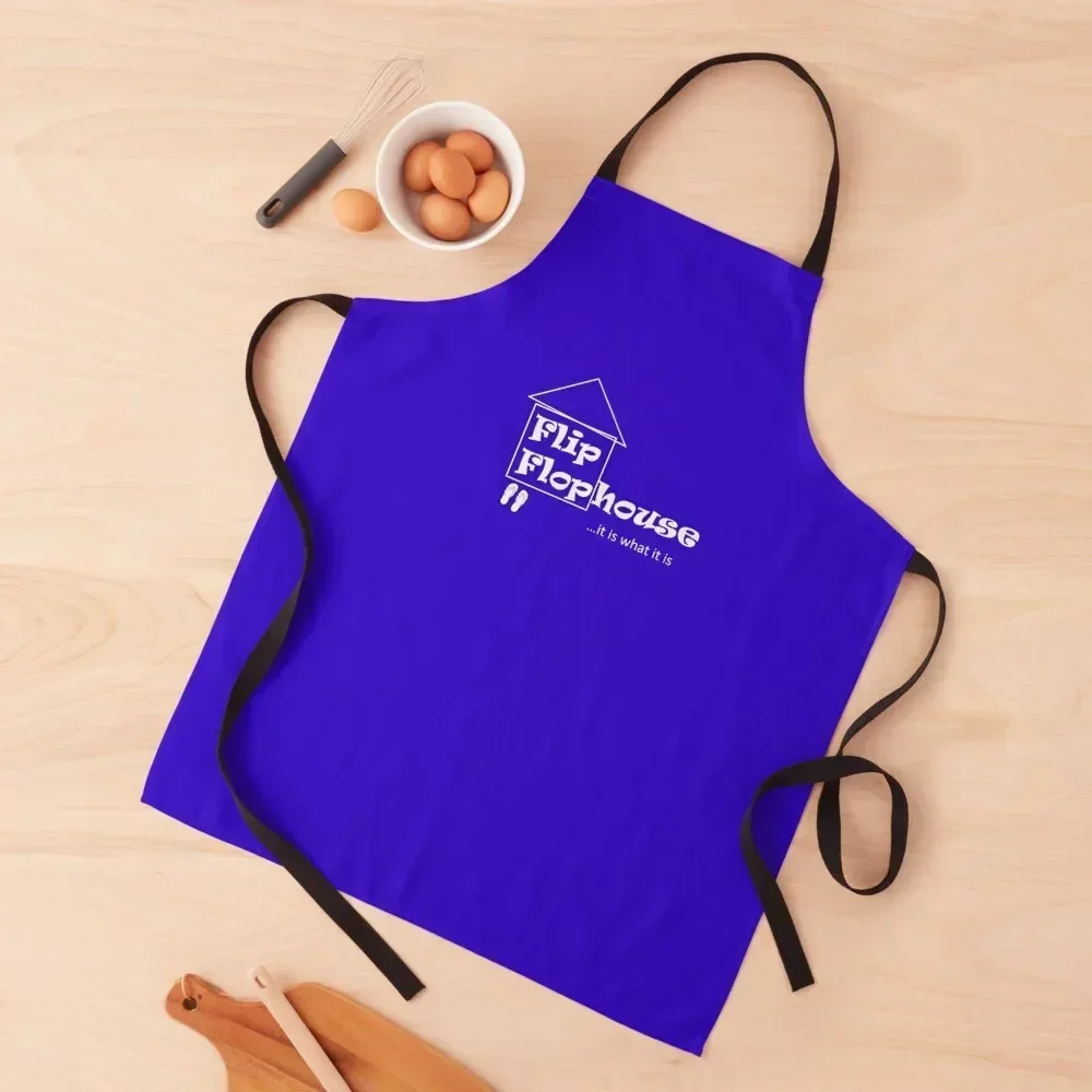 

Flip Flop House merch Apron Cooking Teacher Art Kitchen Items Apron