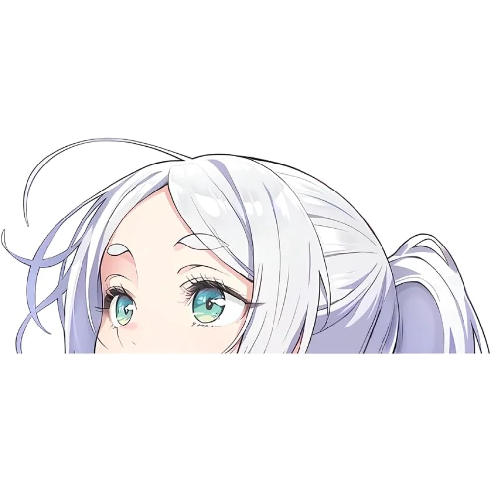 

EARLFAMILY 5.1'' for Cute Girl Car Stickers Personality Anime Peeker Vinyl Decal Bumper Window Door Stickers Car Accessories