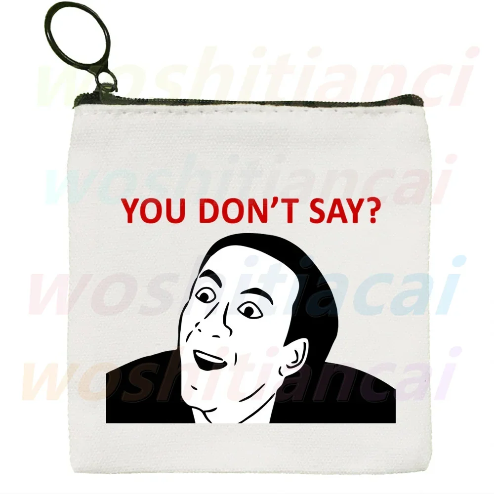 Cage Funny Canvas Coin Purse Coin Purse Collection Canvas Bag Small Wallet Zipper Key Bag Hand Gift