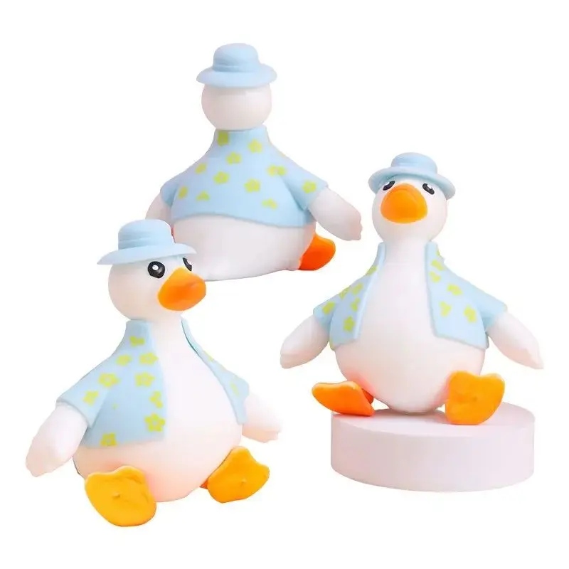Cute Duck Shape Slow Rising Squeeze Toy TPR Soft Stress Relief Squishy Ball Sensory Fidget Toy Kids Adults Decompression Gift
