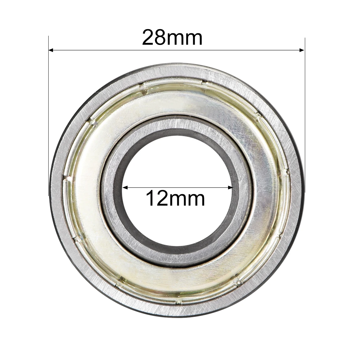 10pcs 6000ZZ 6001ZZ Deep Groove Ball Bearings Double Shield 10x26x8mm /12x28x8mm High Carbon Steel Z1 Ball Bearings