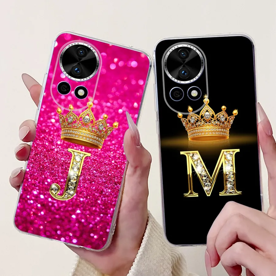 Para Huawei Nova 12 12S funda 12 S FOA-LX9 corona letra Fundas de silicona suave para Huawei Nova12 s Nova 12 Pro cubierta parachoques
