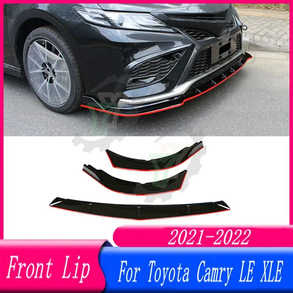 

Car Accessories Front Bumper Lip Spoiler Splitter Diffuser Detachable Body Kit Cover Guard For Toyota Camry LE XLE 2021 2022