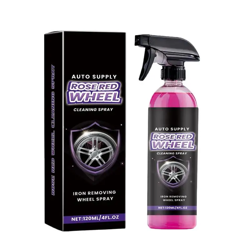 Tire Cleaner Spray 120ml Gentle Car Wheel Cleaner High Gloss Tire Cleaner Waterproof Wheel Care Products Rim Cleaner Spray For