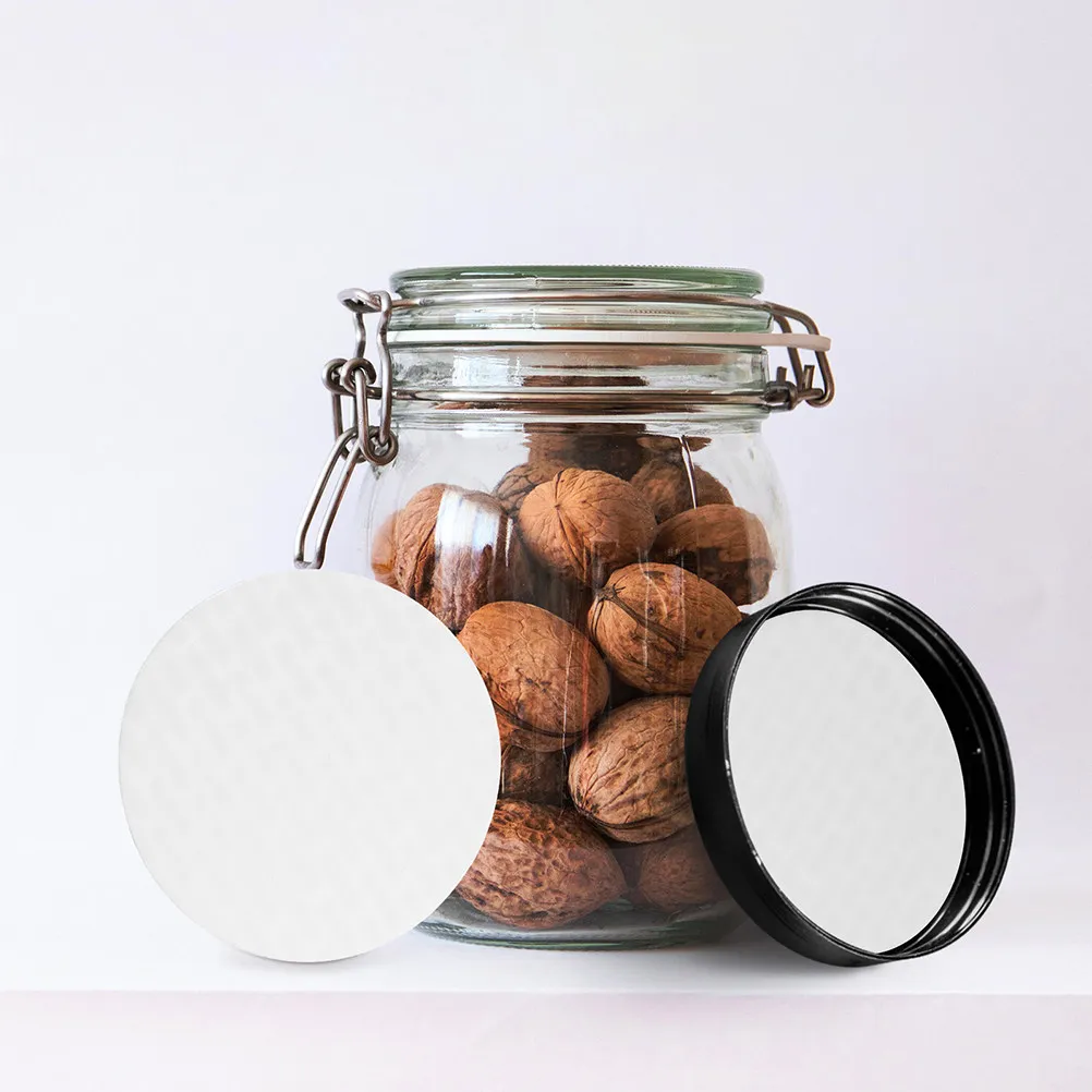 100Pcs Pressure Sensitive Seal Liners 60Mm for Jars Wide Mouth Canning Jars Food Storage Containers Jar Cap Liners