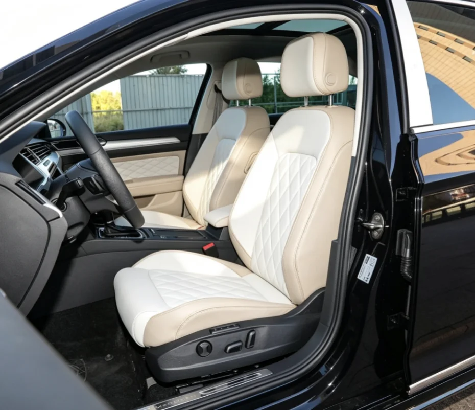 Für Passat B8 2014~2018 Maßgefertigte Autositzbezüge Luxuriöses Nappaleder 100% Passgenau Innenraumzubehör 360 ° Vollständige Abdeckung – Detail 1