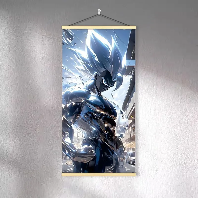 Dragon Ball Canvas Decorative Painting Frameless Cartoon Printing Ultra Instinct Goku SSJ 3  Room Decoration Poster Holiday Gift view 6