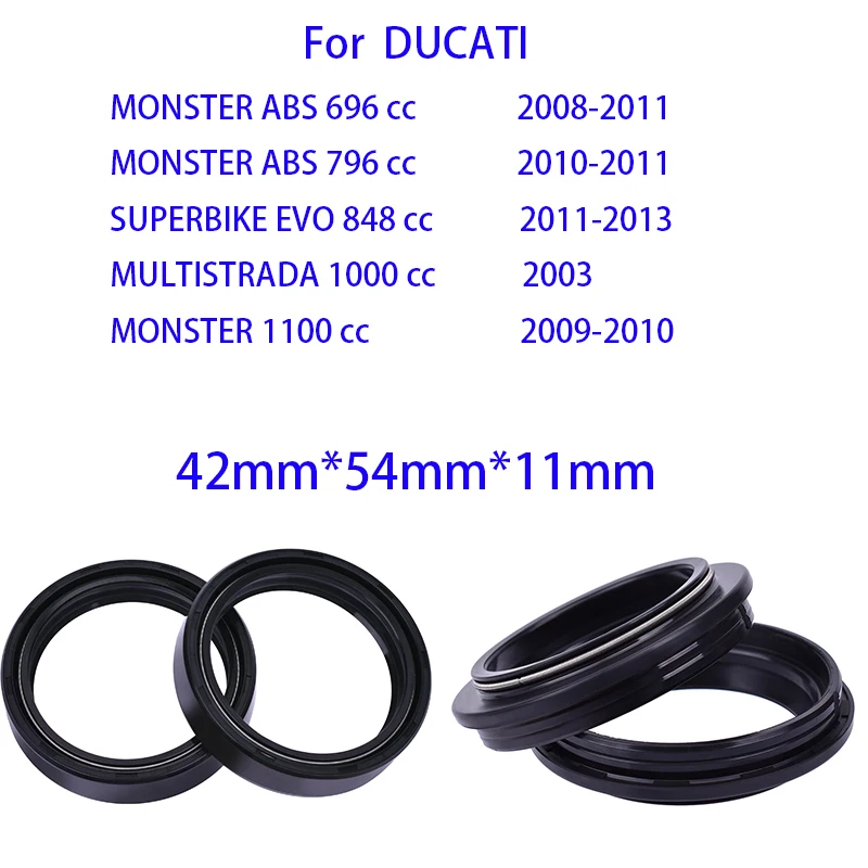 42x54x11 42 54 sello de aceite de polvo de horquilla delantera de motocicleta para DUCATI MONSTER ABS 696 796 1100 SUPERBIKE 848 MULTISTRADA 1000