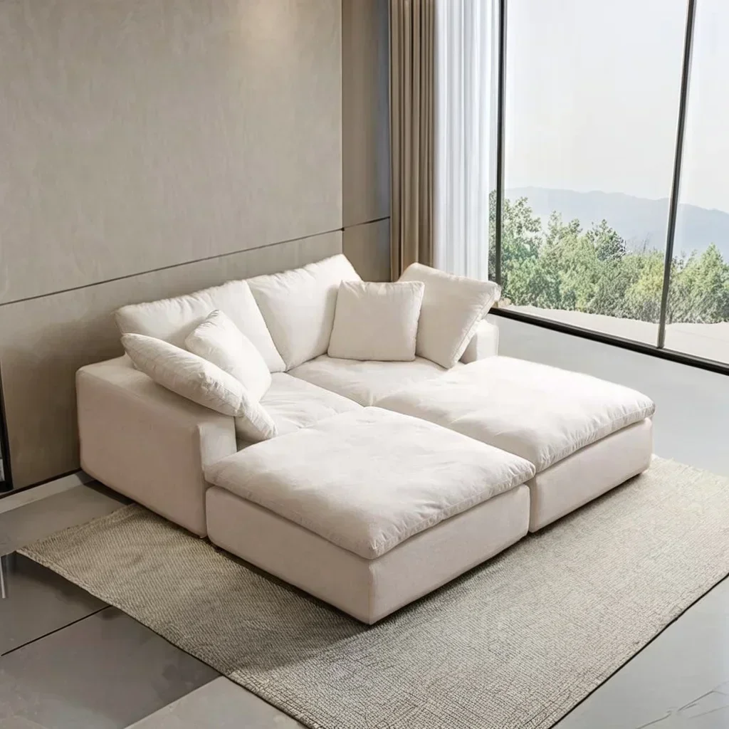 design Cloud Sofa Collection Feather Sofa Bed Modular Removable Cover Cozy Daybed Sofa Couch Furniture