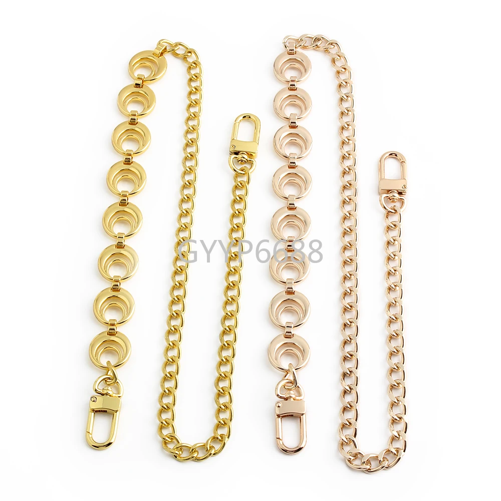2/5PCS 65CM Moon Shape Metal Aluminum Bag Chains For Hand-Woven Shoulder Bags Purse Handbags Strap DIY Detachable Accessories