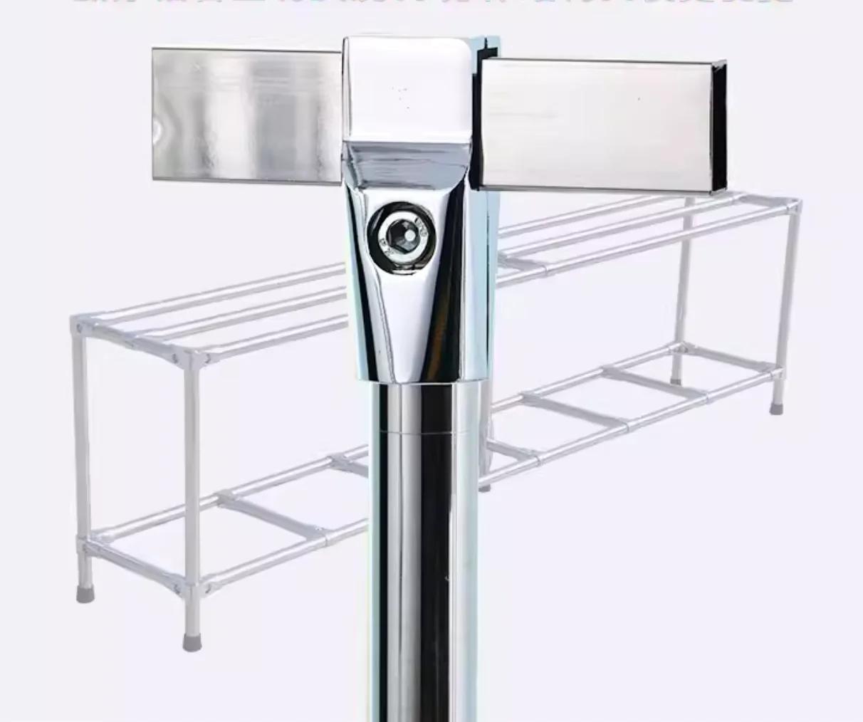 4Pcs Aluminum Different Railing Pipe Joint Clamp Adapter For Display Showcase Stand