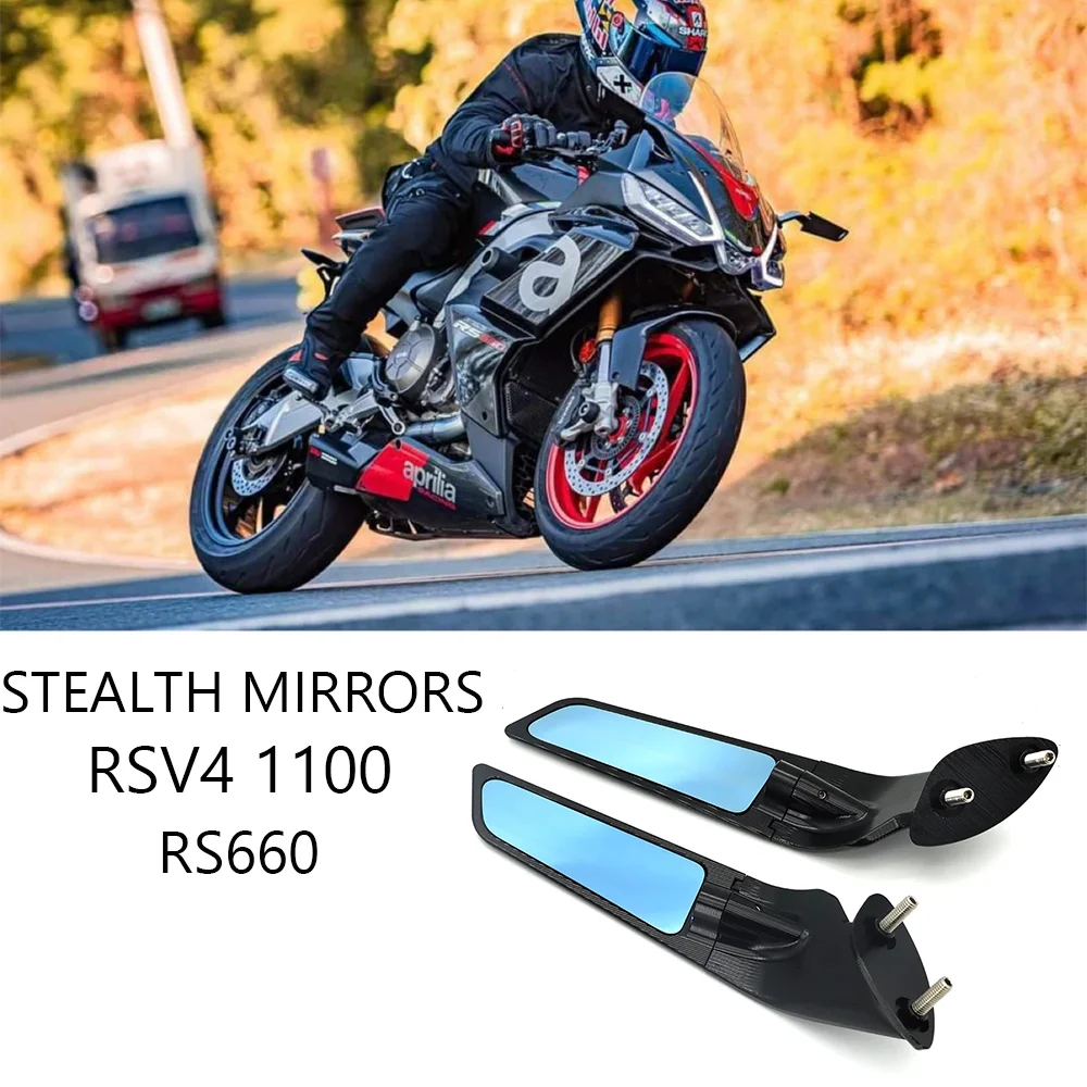 

for Aprilia RSV4 1100 Accessories Stealth Mirrors RS660 Rearview Mirror RS V4 1100 Adjustable Rotating Winglet RS 660 Part