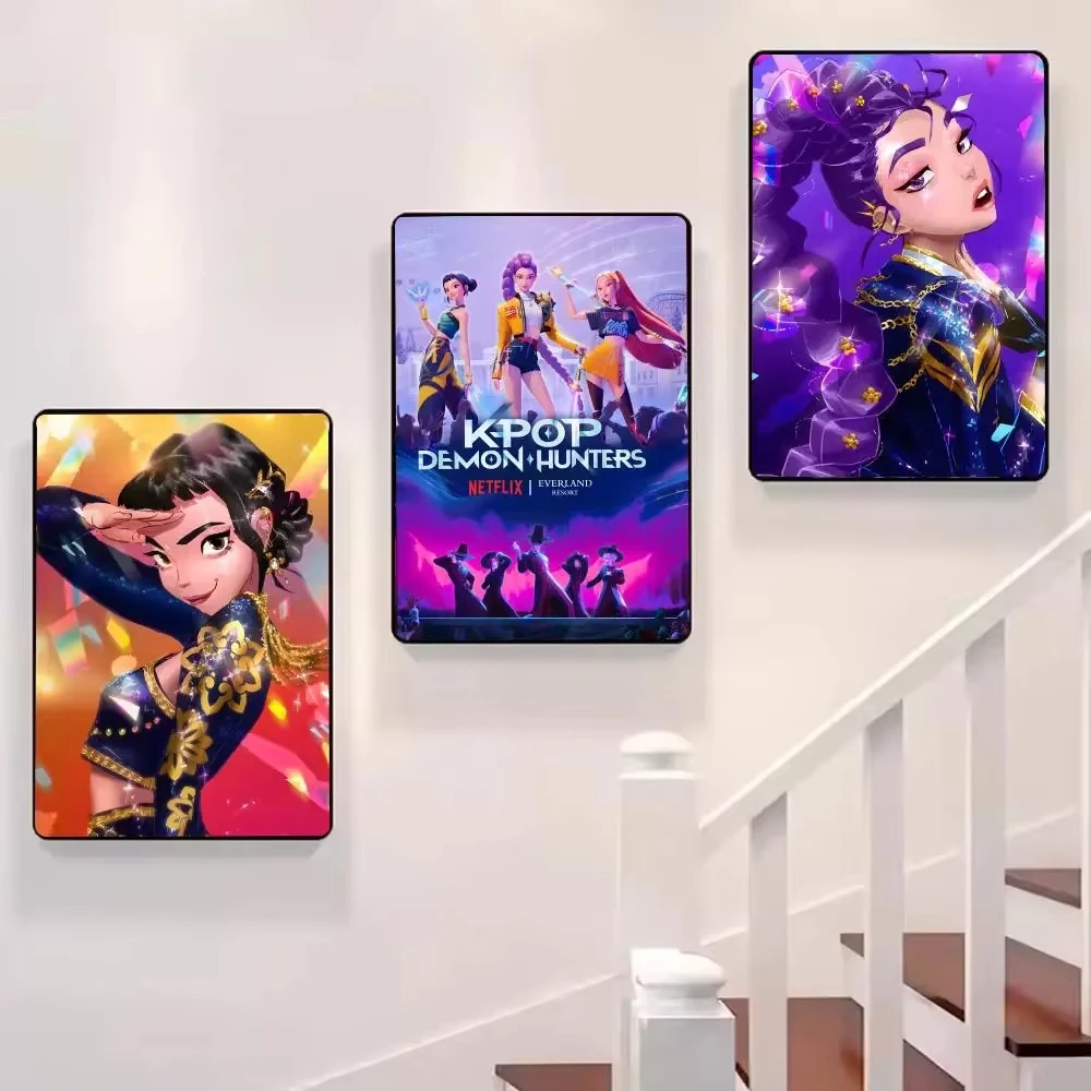 Kit de Peinture Diamant DIY, KPop Demon Hunter, Artisanat Créatif, Cadeau Idéal pour les Fêtes, Décoration Murale Complète