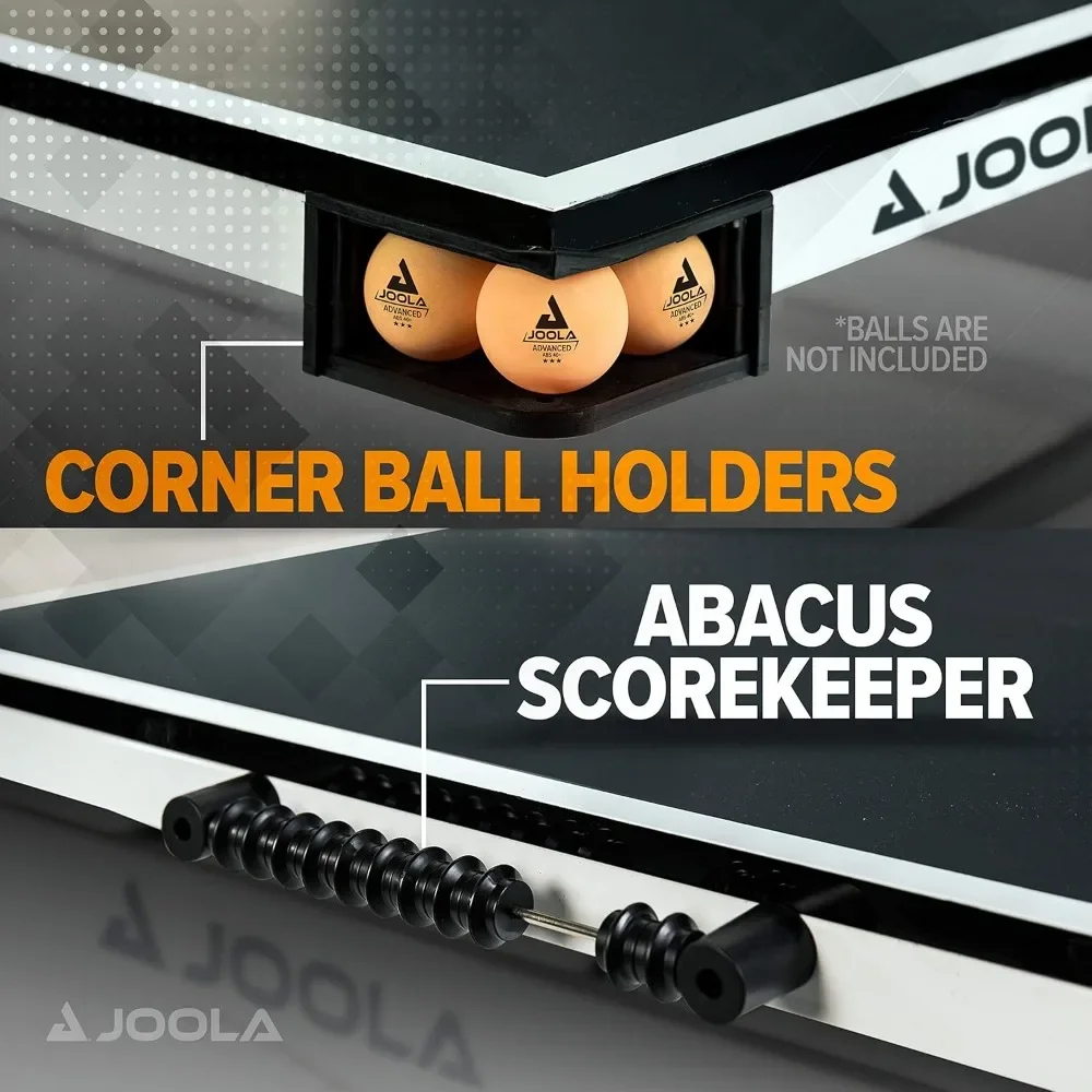 Customizable Rally TL Professional MDF Indoor Ping Pong Table w/Quick Clamp Table Tennis Net & Post Set - 10 Minute Easy Assembl