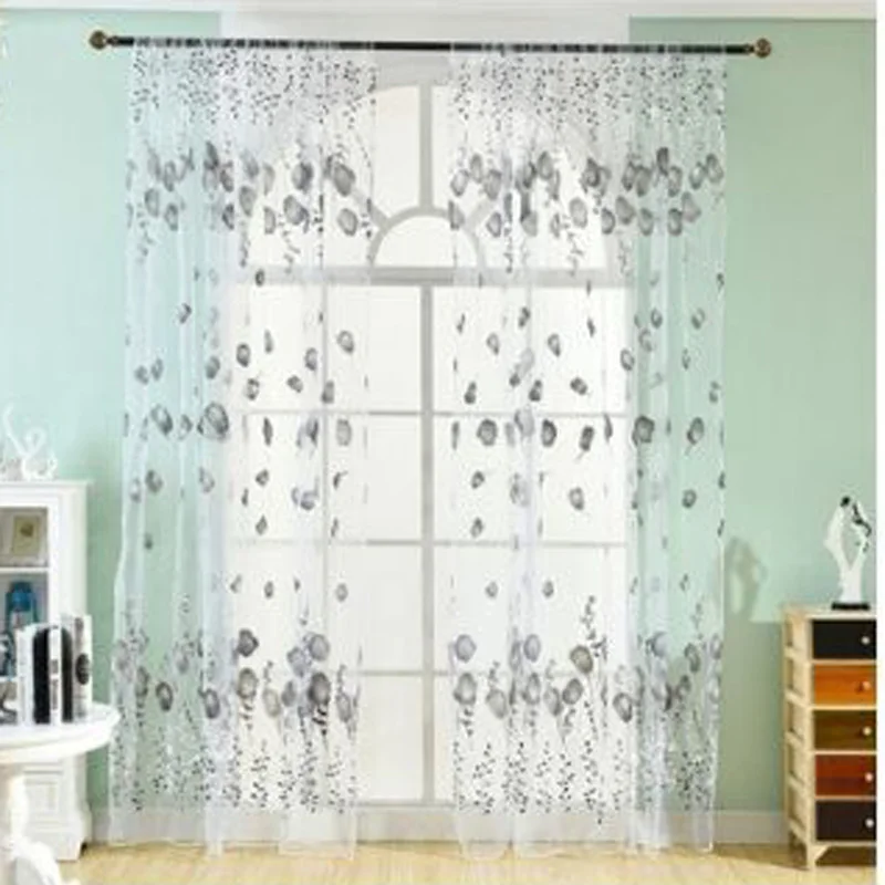 1pc Modern Tulle Curtains For Living Room Purple Curtains For Children Bedroom Door Short Kitchen Window Curtains Creative Drape