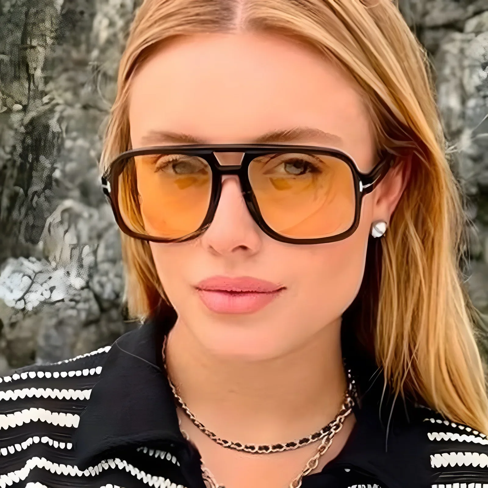 

New Retro Pilot Sunglasses Fashion T-shaped Advanced Sensing UV Protective Goggles Sunscreen Mirrors Sunshade Mirrors Flat Light