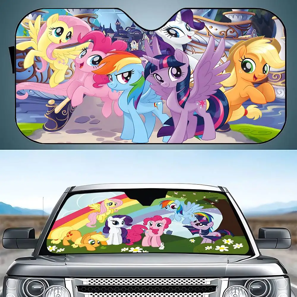 Cute M-My Little Pony-S Stylish And Trendy Windshield Sunshade, Car Windshield Cover, Car Sunshade Curtain, Car Sun Protection