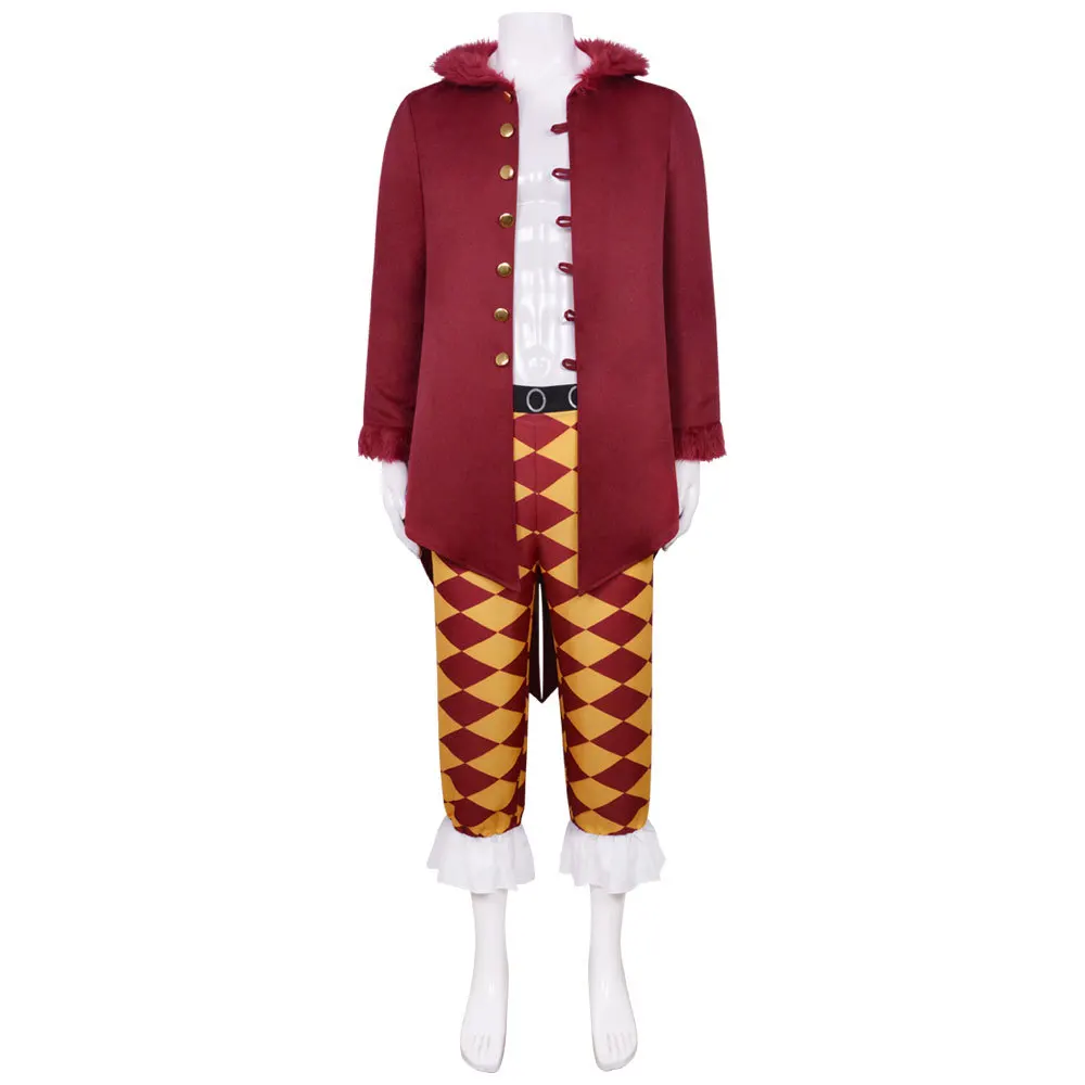 Bartolomeo Cosplay Traje para Homem, Roupas Piratas, Casaco e Calças, Roupas Halloween, Roupas Anime