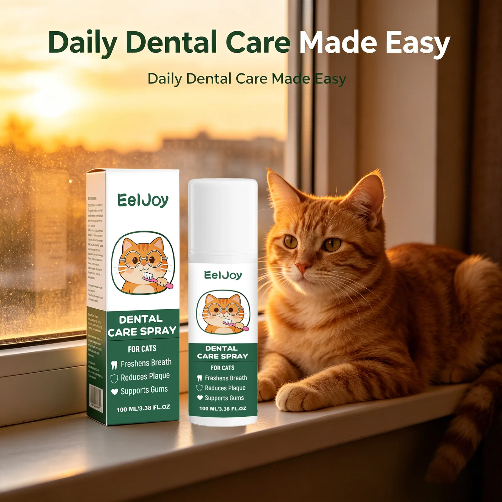 Cat Dental Care Spray Removing Dental Plaque Freshing Breath Reducing Bacterial Growth Support Gum Healthy Pet Oral Care Spray