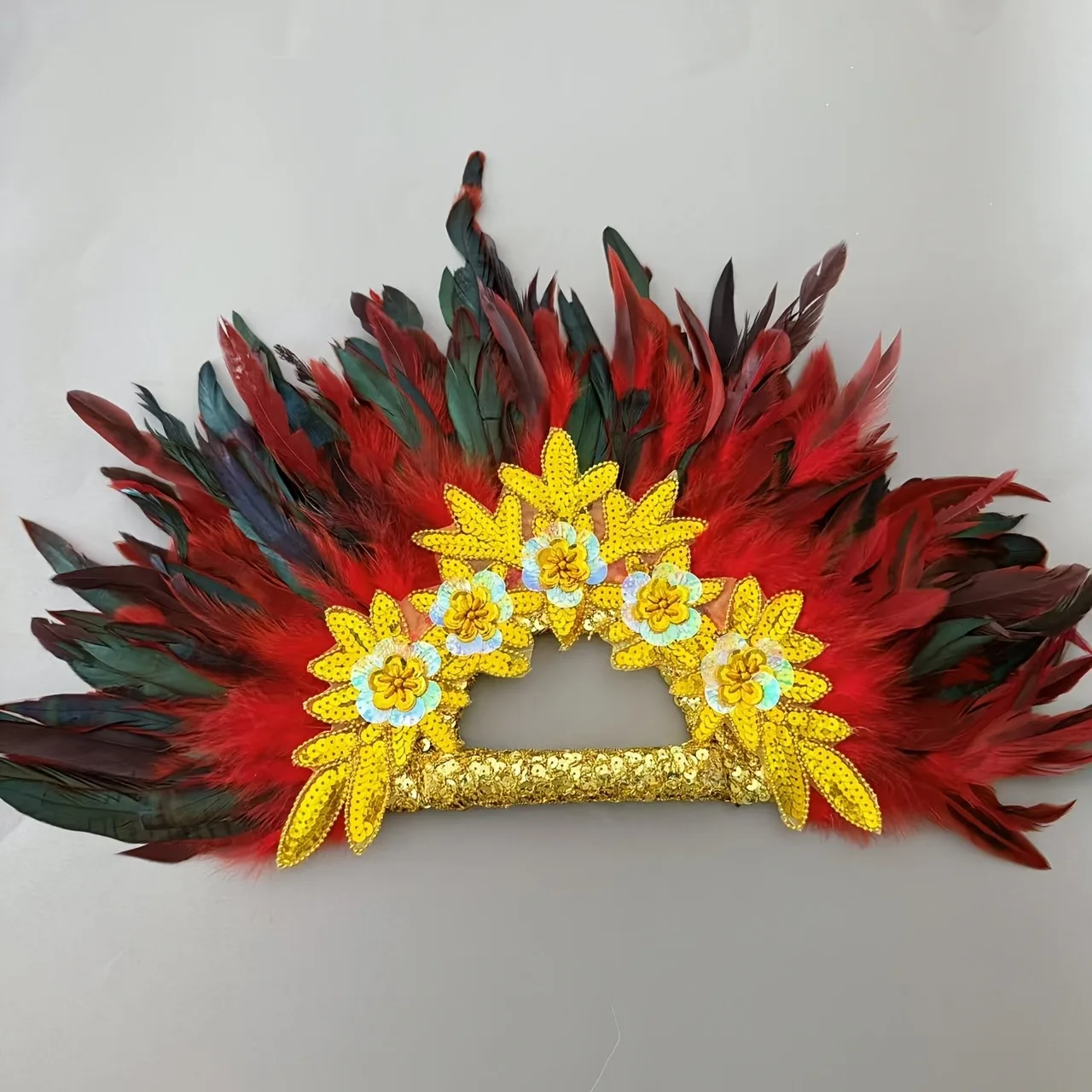 Colorful wedding bride holding a fan, TV drama movie dance party performance fan, Halloween party photo-taking fan