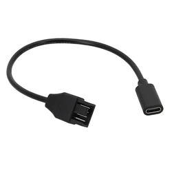 20cm USB C to 3Pin 4Pin Computer Fan Power Cable Computer Case Adapter Cord USB C Adapter Power Extension Cable