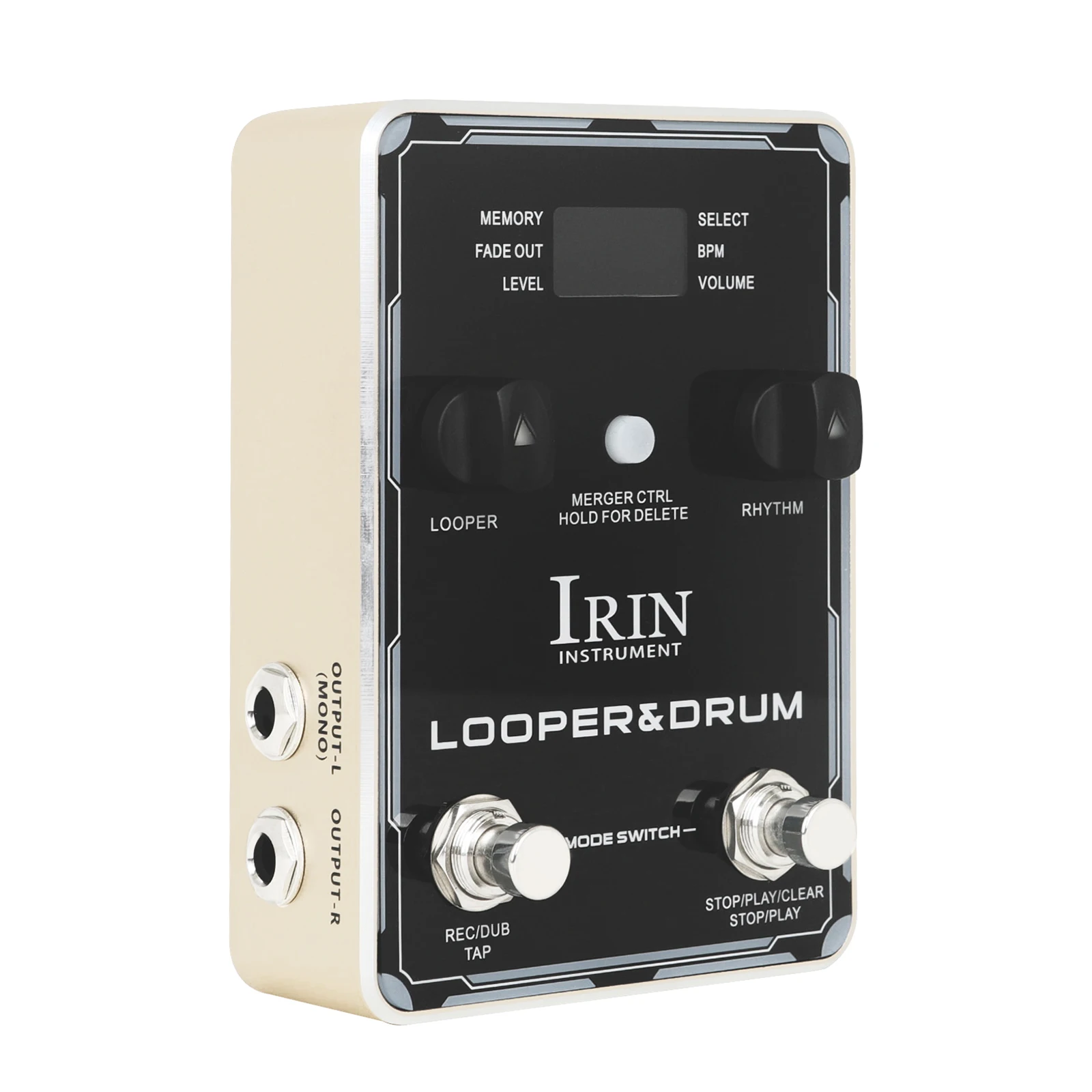 IRIN Looper Drum Electric Guitar Pedal Phrase Loops&Drum Machine 40 Storage 100 Drum Rhythms 10 Metronomes Bass Guitar Parts