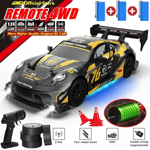 4WD Remote Control Drift Car 1:24 Mini Remote Control Racing Car Model 2.4G Radio High Speed ​​RC Car Boy Toy Gift
