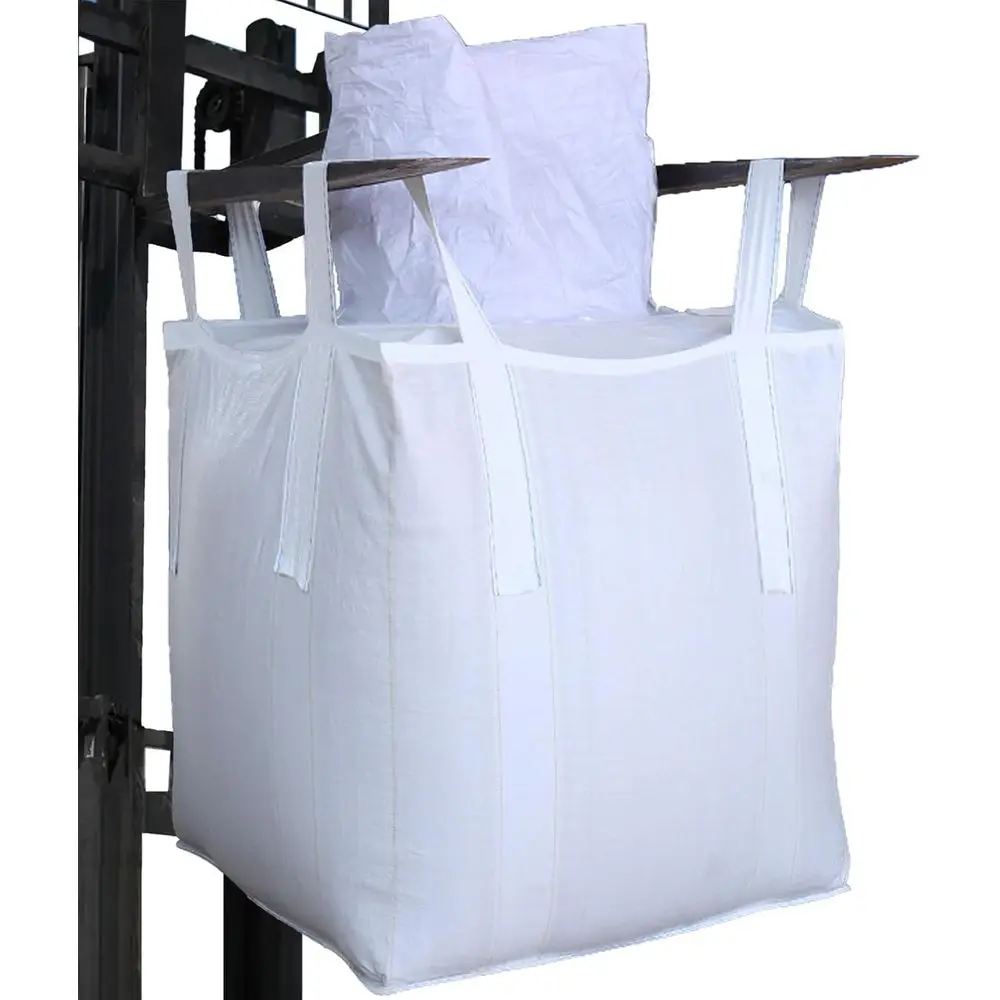 

1.5 Ton Bulk Bag, 35.4L x 35.4W x 43.3H, 3300lbs SWL, Safety Factor 3:1, Woven Polypropylene, Top Circular Feed, Flat Bottom