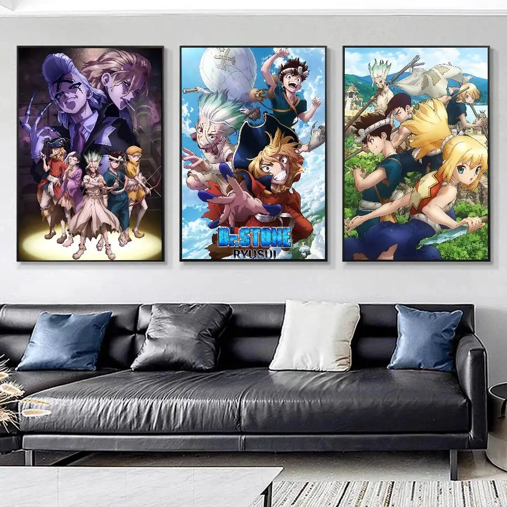 Classic Hot Anime D-Dr. S-STONE SCIENCE FUTURE Manga Posters HD Print Vintage Wall Art Decor for Home Study Room