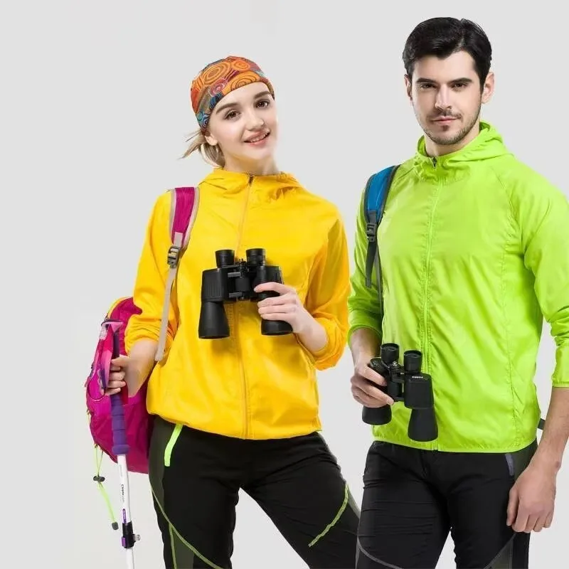 Vêtements de randonnée et d'escalade imperméables pour hommes et femmes, protection solaire, veste imperméable ﻿ Veste coupe-vent imperméable à séchage rapide