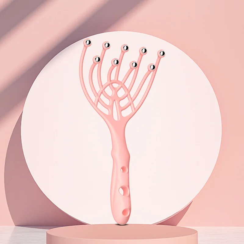 

Head Massager Scalp Neck Comb Roller Five Finger 9 Claws Steel Ball Hand Held Relax Spa Hair Care For Hair Growth Stress Relief