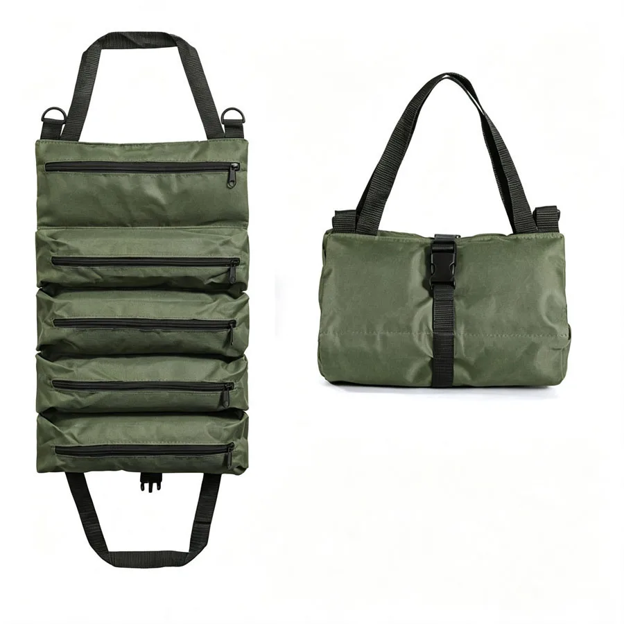 Roll-up Tool Kit Oxford Canvas Tool Bag Car Tool Kit Multi-function Electrician Bag Hardware Tool Kit